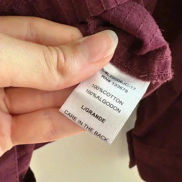 Love Tree Anorak Jacket, Berry Colored Utility Jacket, Size Large - Picture 14 of 16